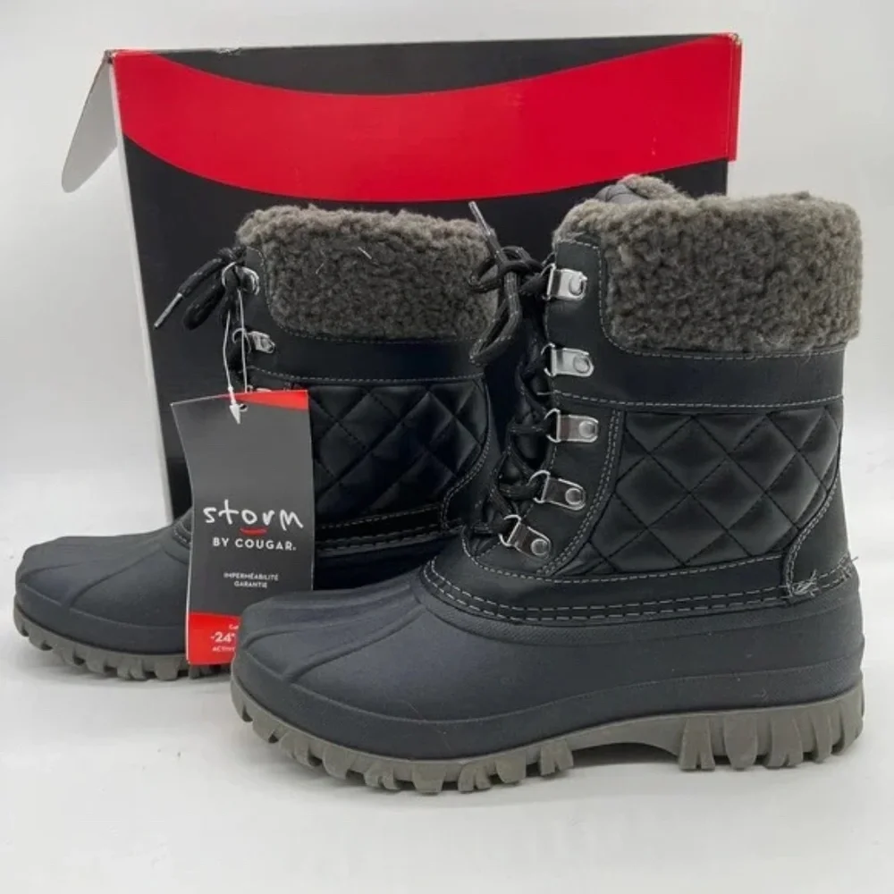 New Storm By Cougar Waterproof Lace Up Winter Boots Carlisle Quilt -11F/-24C NIB - Picture 4 of 7